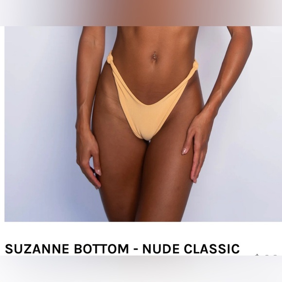 SKATIE suzanne bottoms LARGE nude ribbed - Picture 2 of 2